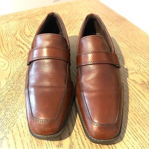 ECCO Edinburgh Buckle Slip On Loafer Brown Comfort Shoes Men's Size 42 US 8-8.5